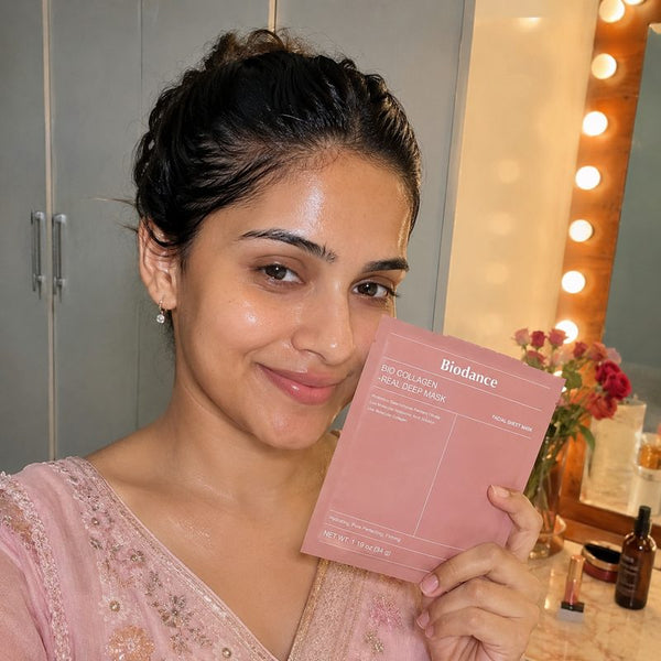 Sovira customer with the overnight glow mask