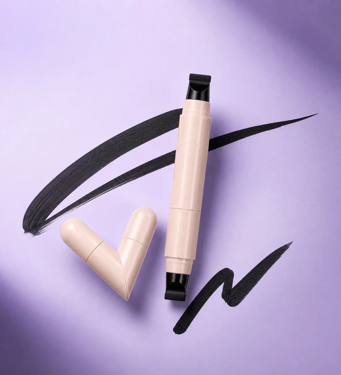 Black liner swatch strokes