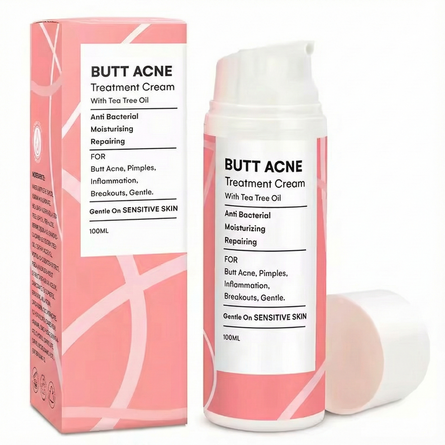 Butt Acne Clearing Treatment Cream (2% Salicylic Acid & Tea Tree Oil)