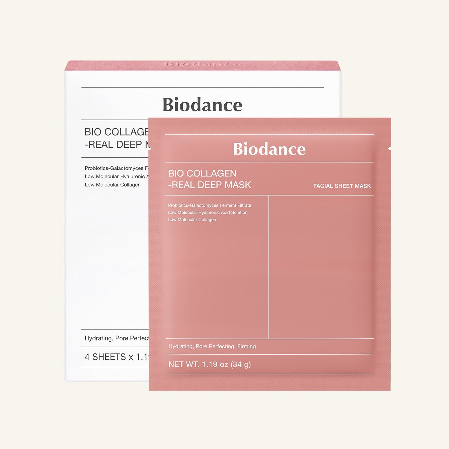Bio-Collagen Real Deep Mask packshot — Korean box and sheet