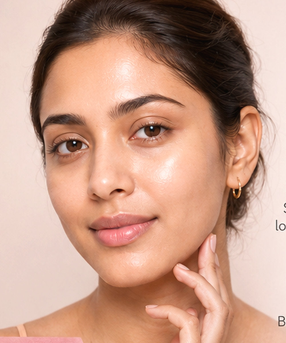 Glow-up after — dewy skin