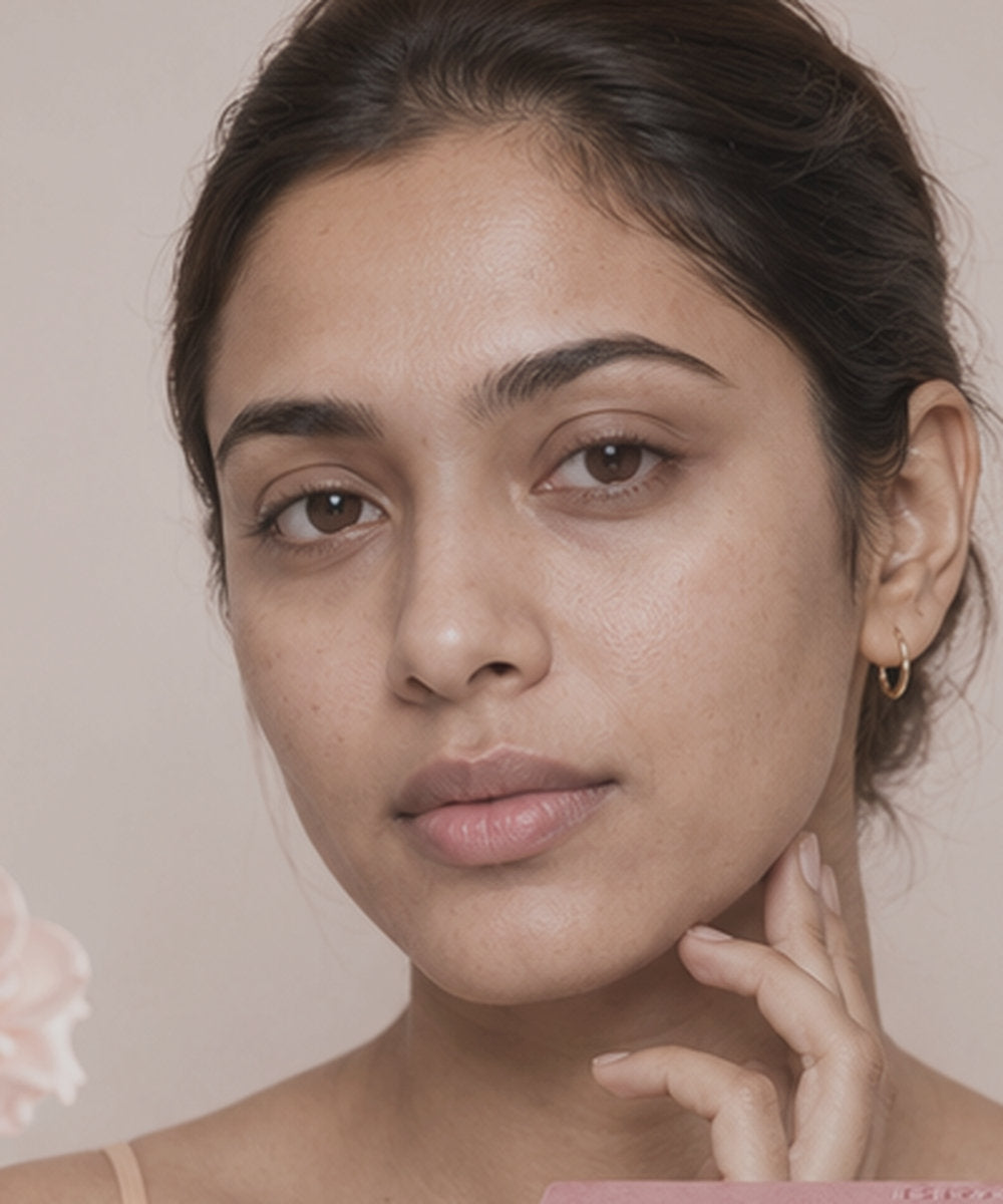 Glow-up before — dehydrated skin